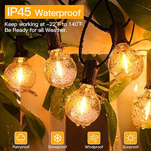 30FT 30Bulbs RGBW Color Changing Waterproof G40 String Lights M72725