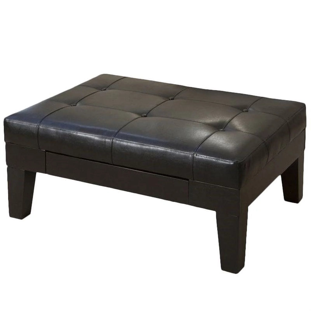Black Storage Ottoman I181