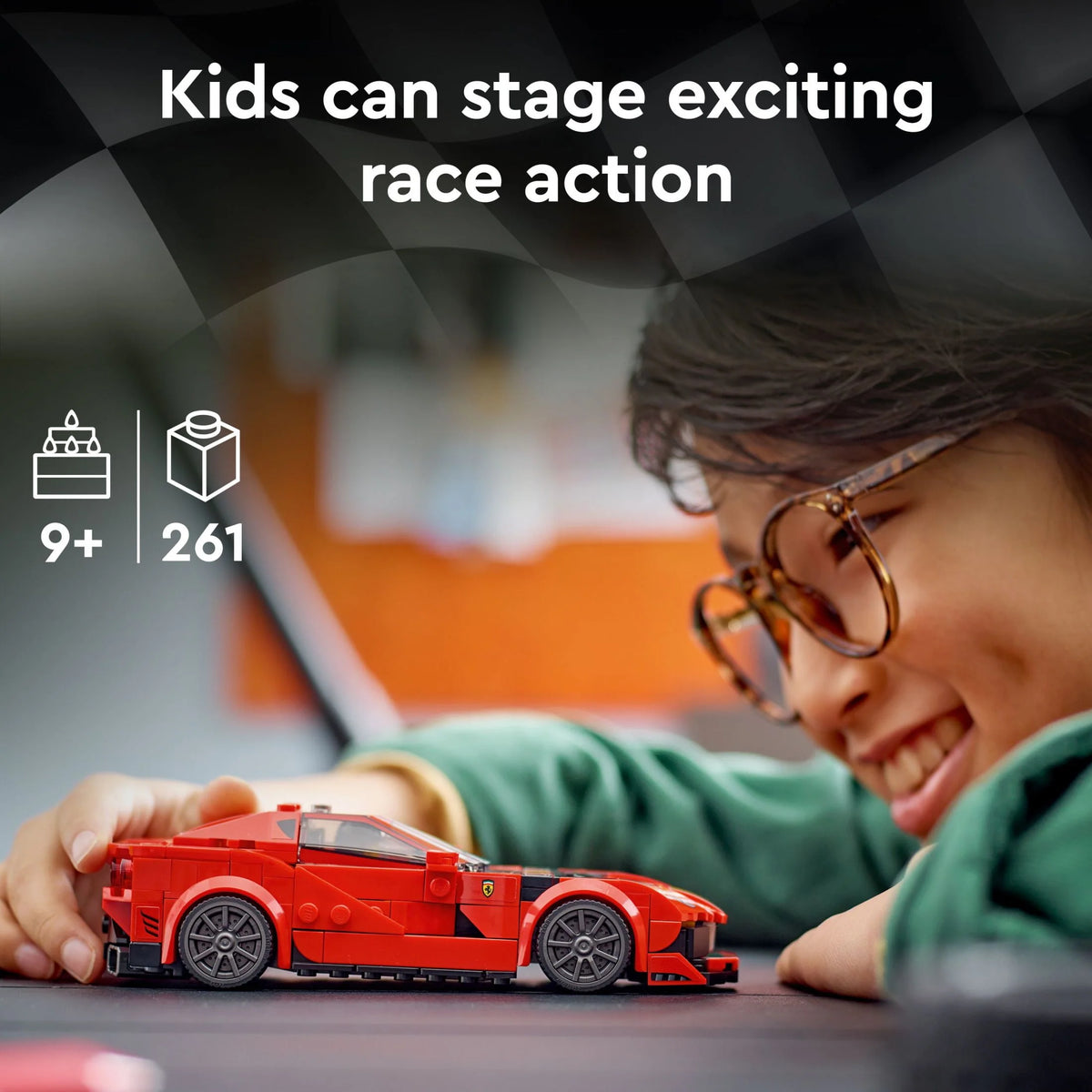 Red Race Car Building Kit with Racing Driver Minifigure M642