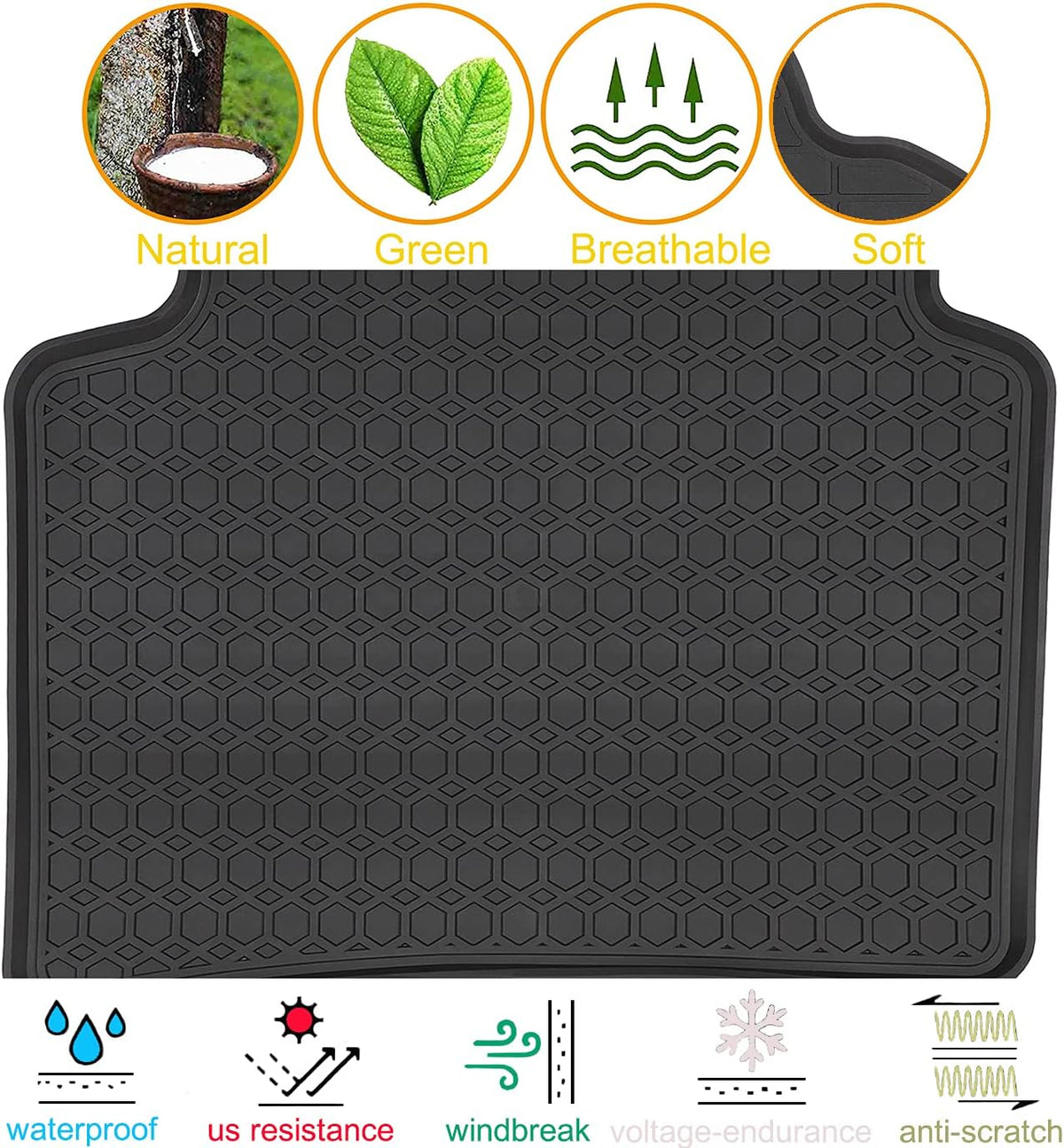 All Weather Rubber Floor Mats & Cargo Liners Set J645108