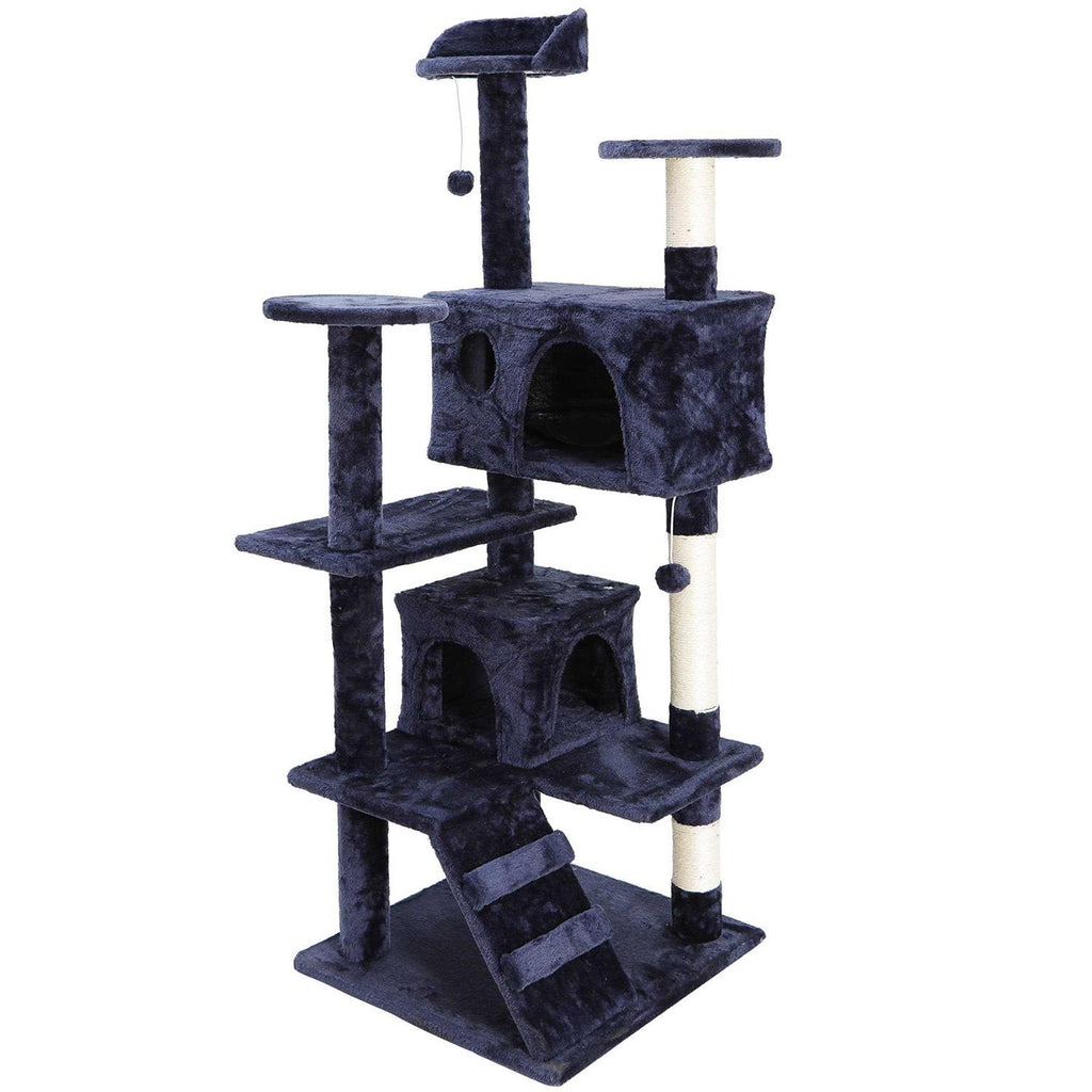 Cat Tree Multi-Levels Condos Scratching Post Tower Q476463