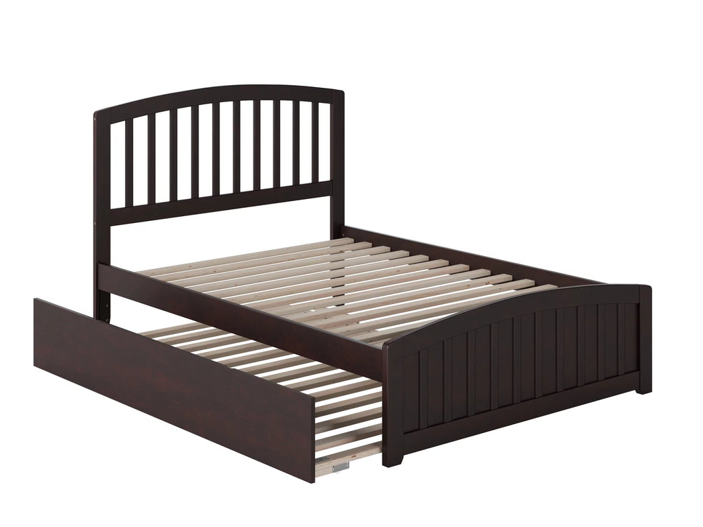 Espresso Full Platform Bed with Full Size Trundle Bed B656242