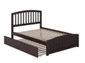 Espresso Full Platform Bed with Full Size Trundle Bed B656242