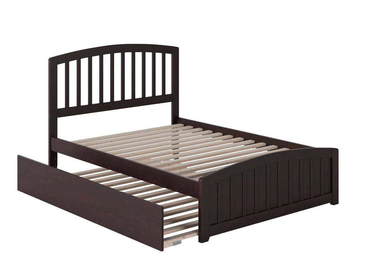 Espresso Full Platform Bed with Full Size Trundle Bed B656242
