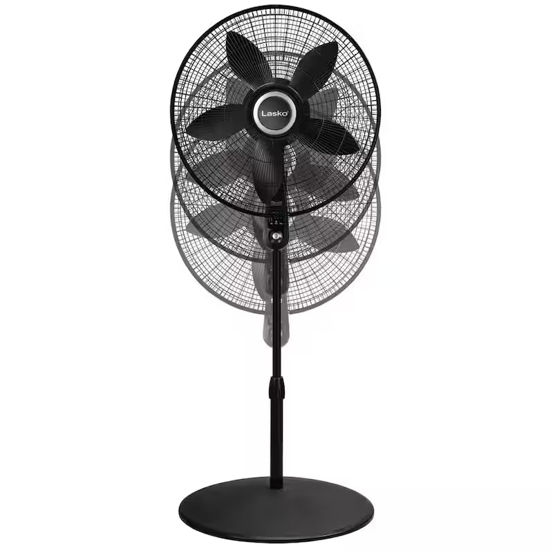 Black 4 Speeds Oscillating Pedestal Fan N3134