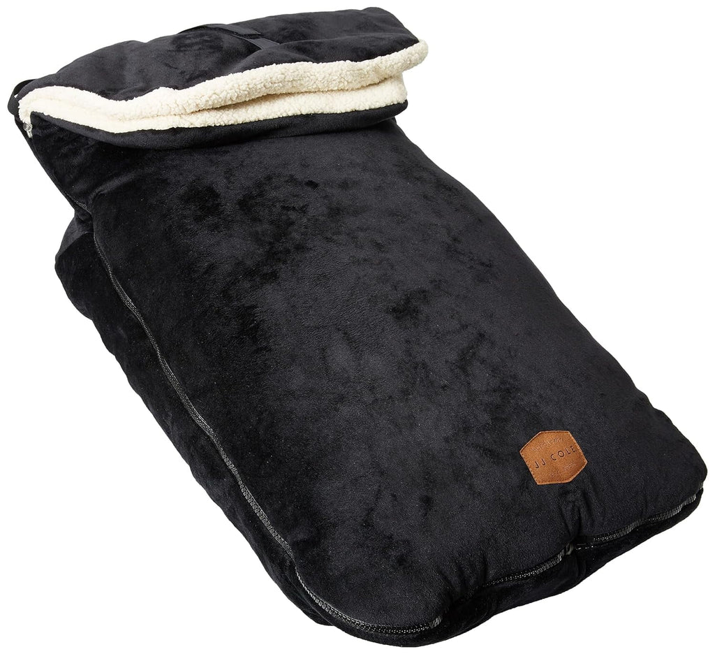 Sherpa-Lined Toddler Car Seat Cover and Bunting Bag Black D257335