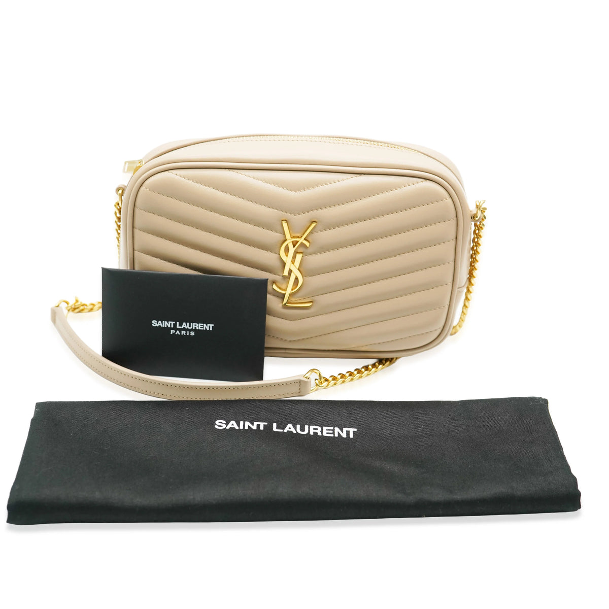 Beige Chevron Calfskin Mini Camera Bag Q671526