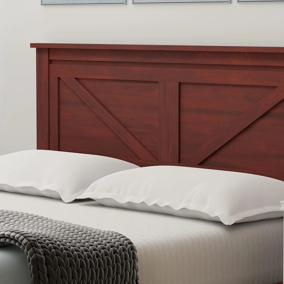 Solid Wood Platform Bed Queen O312779