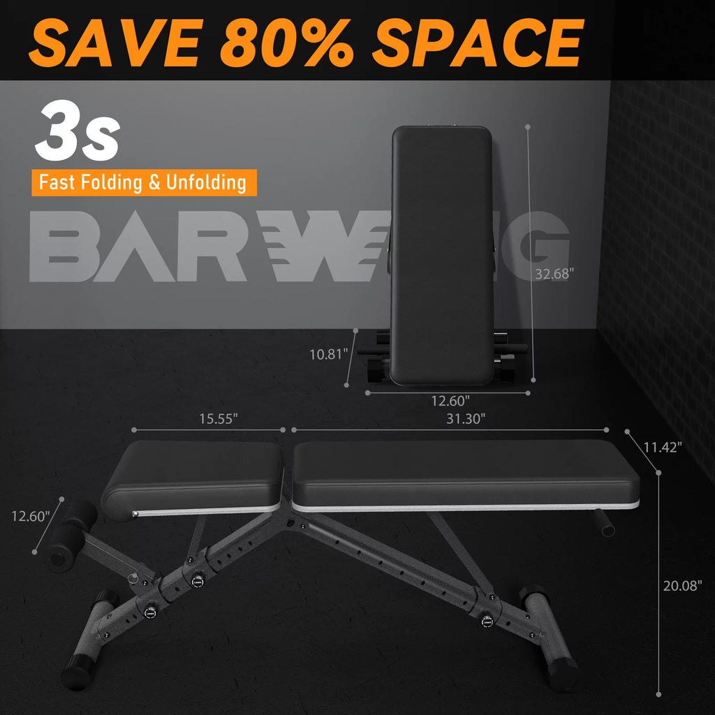 Adjustable Weight Bench 800LB Incline Decline N1081