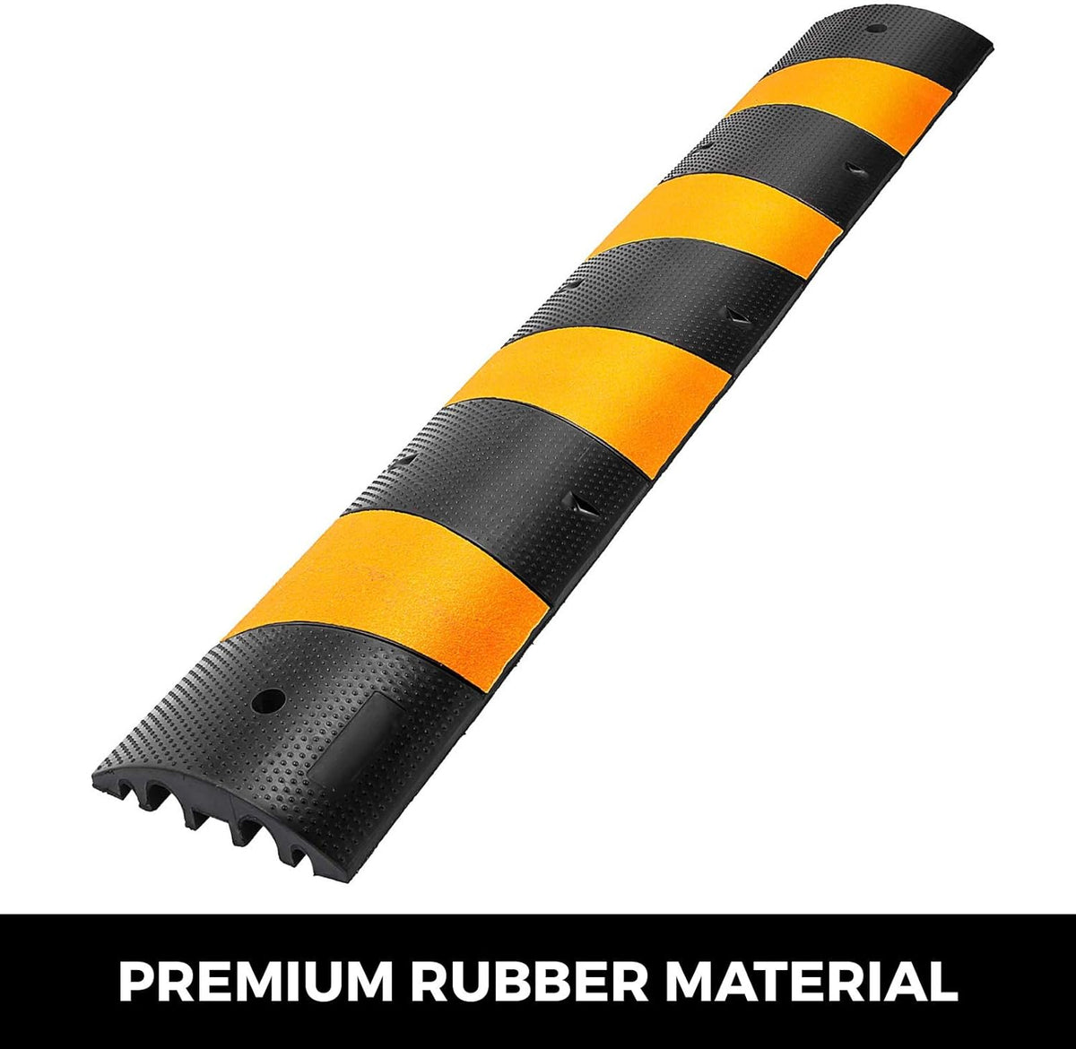 6 Ft Heavy Duty 2-Channel Rubber Cable Protector Ramp A81783