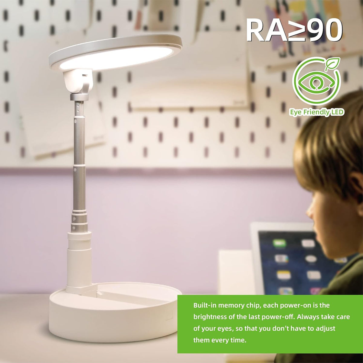 Table Lamp, Telescopic, Foldable, 5 Brightness, 3 Color Mode C909
