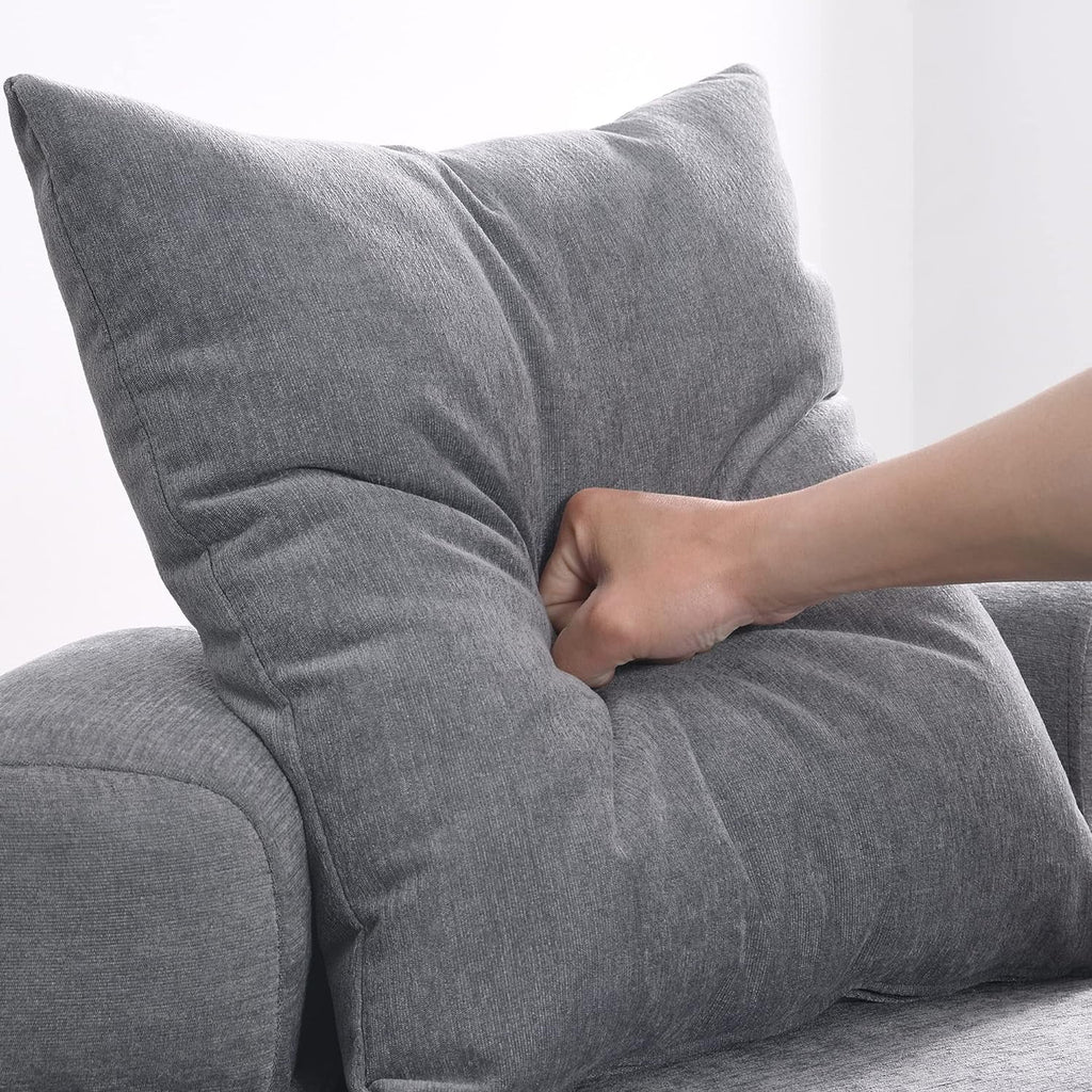 Light Gray Accent Barrel Chair with Pillow Z179758