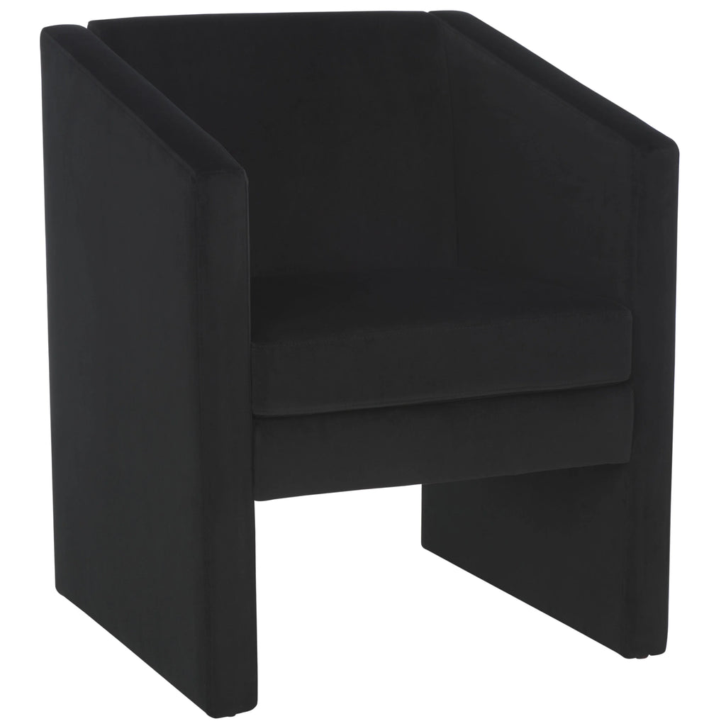Black Velvet Accent Chairs N3534