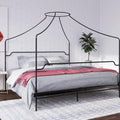King Size Black Metal Canopy Bed P944