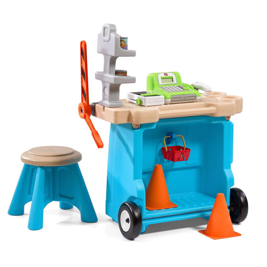 Blue Kids Plastic Playset with Umbrella I1528