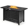 42'' Rectangular Propane Gas Fire Pit Outdoor Table with Cover P442891