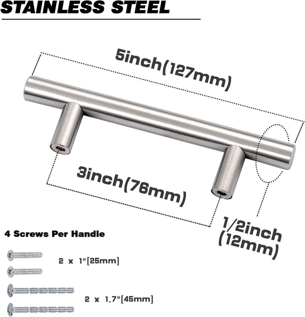 5 inch Brushed Nickel Stainless Steel Cabinet Pulls P873