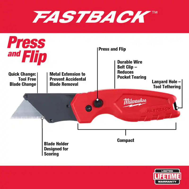 Compact Tape Measure with Folding Utility Knife T593