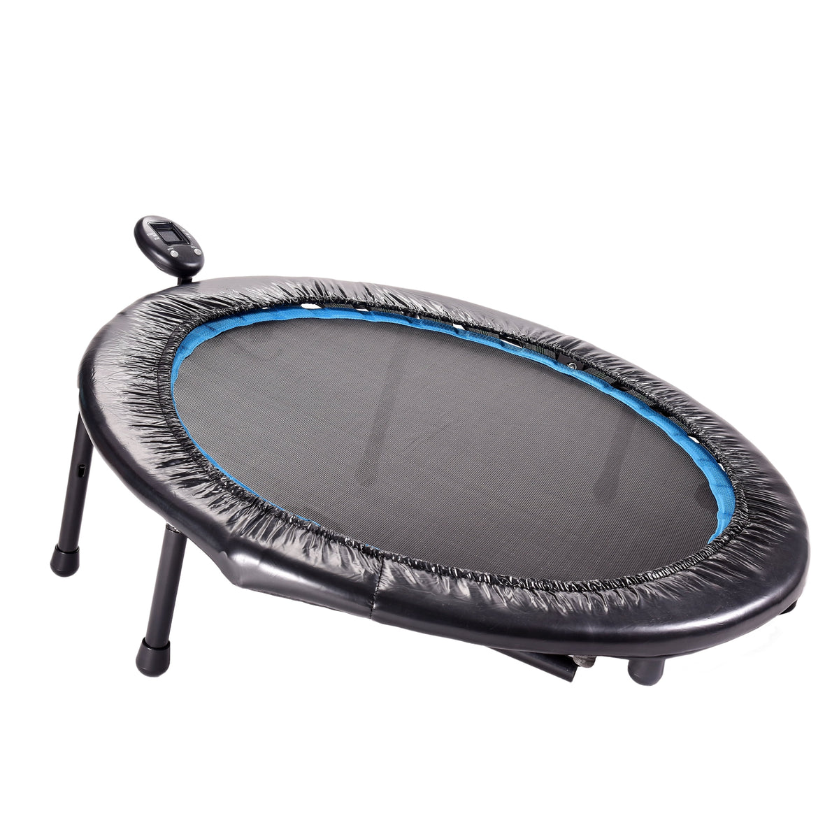 Black Trampoline with Monitor and Adjustable Incline C3416