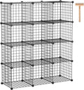 12-Cube Black Wire Cube Storage Organizer I3272