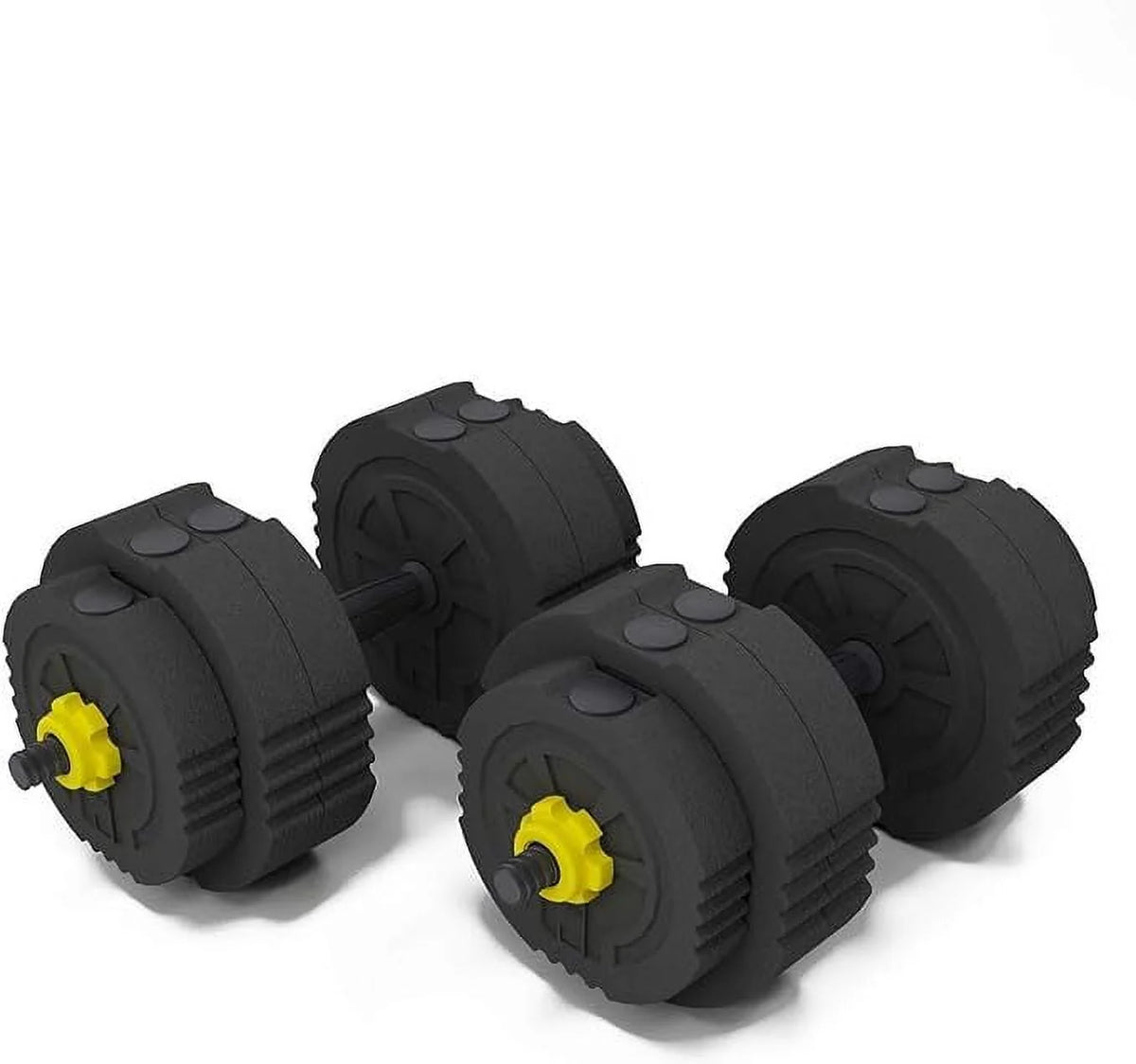 55lb Adjustable Dumbbells Set with Connecting Rod Black I1913