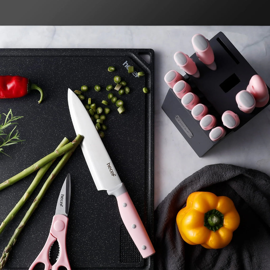 14 Pcs High Carbon Stainless Steel Knife Block Set S96066