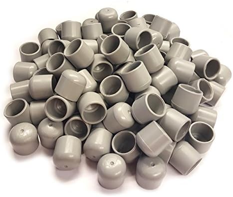 Folding Chair Leg Caps 100 Pack 7/8 Non-Marring Brown Plastic J859971