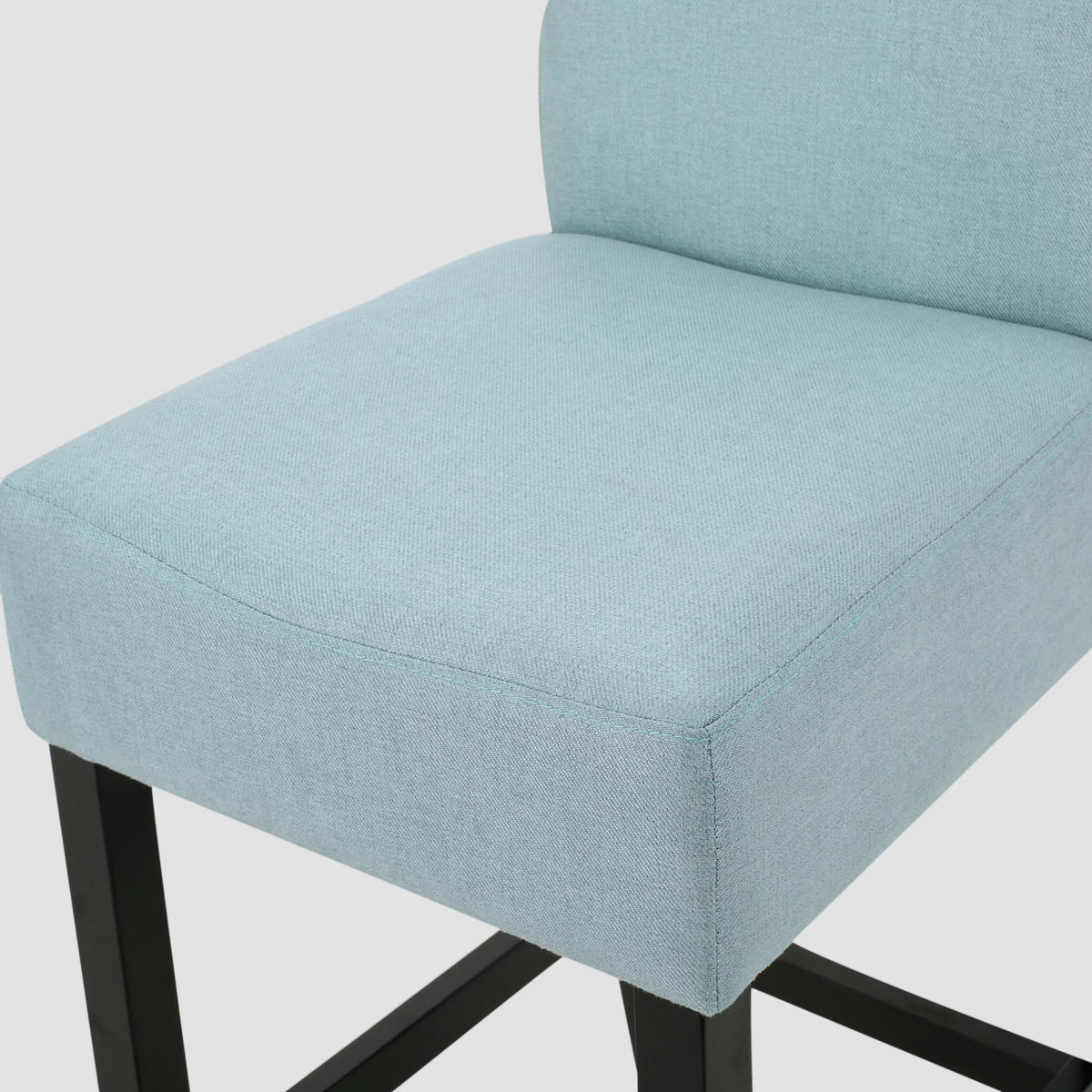 Light Blue Fabric Barstool Set of 2 D3227