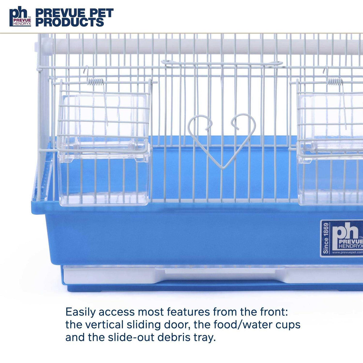 Blue and White Flat Top Bird Cage U514