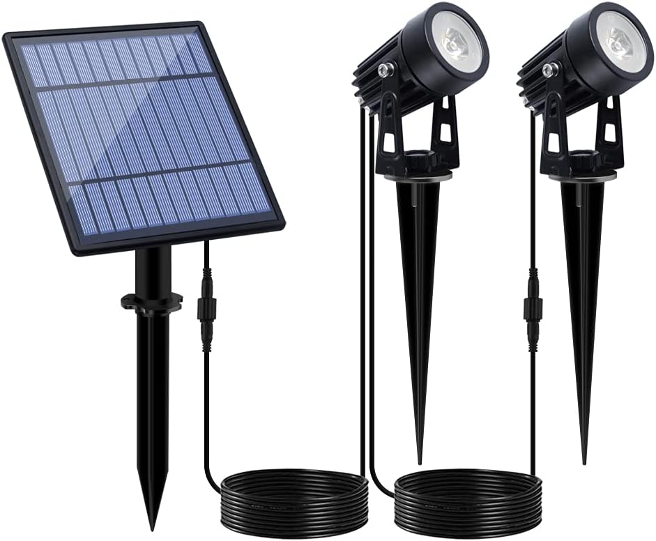 2W Solar Powered IP65 Waterproof Landscape Spotlights Warm White U424666