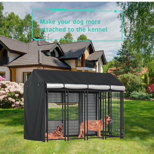 Black Heavy Duty Waterproof Dog Kennel Cover T45706