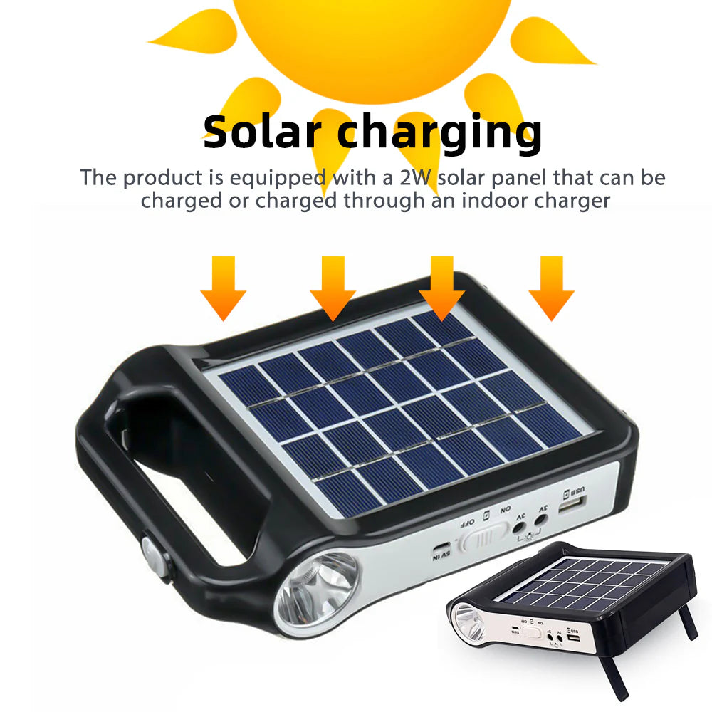 Portable Solar Power Station with Flashlights R283782