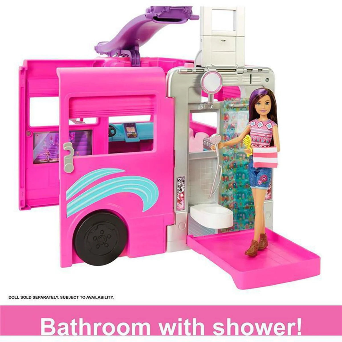 Barbie DreamCamper Vehicle Playset with 60 Accessories Y863