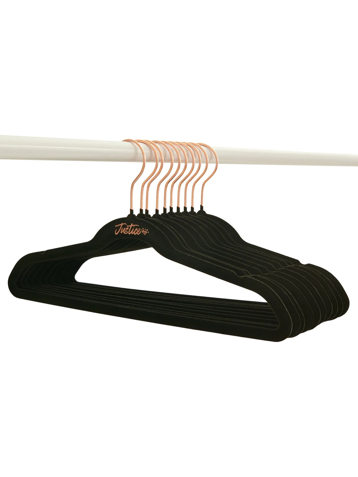 Black Velvet 100 Pack Non-Slip Swivel Hook Clothes Hangers F363606