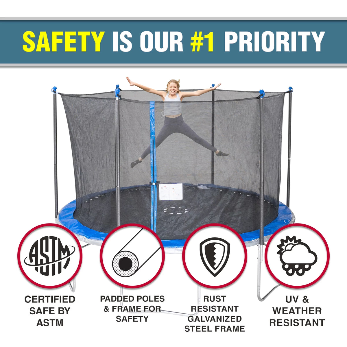 14' Trampoline with Safety Enclosure G499
