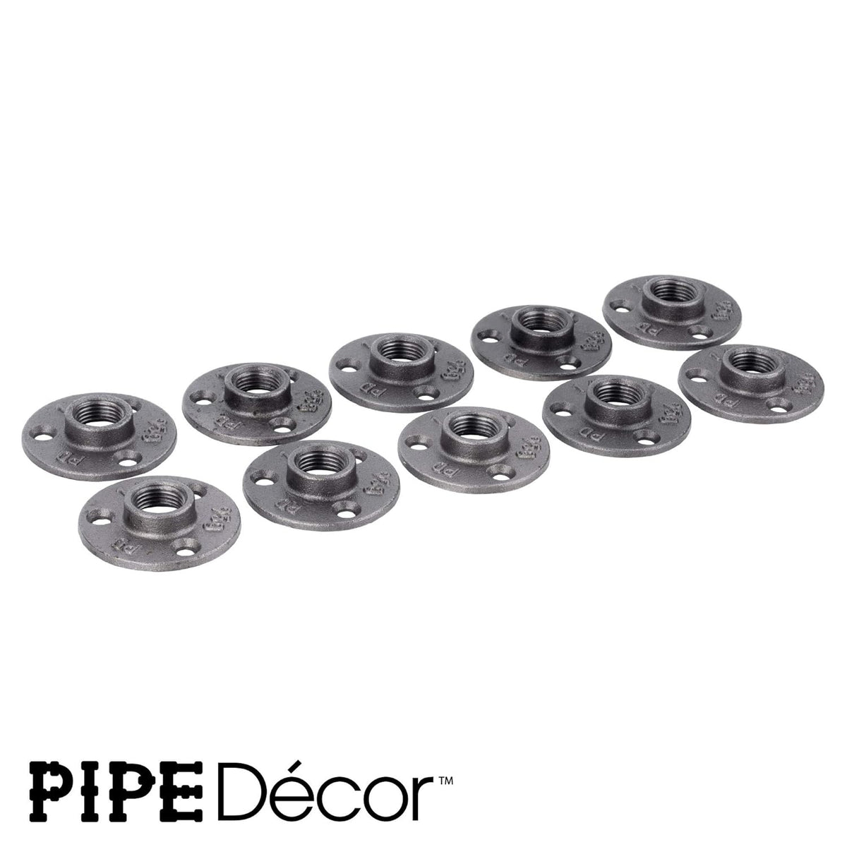 1/2 Black Malleable Cast Iron Floor Flange 10 Pack F591497