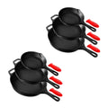 3 Piece Non Stick Cast Iron Skillet Fry Pan Set K6157