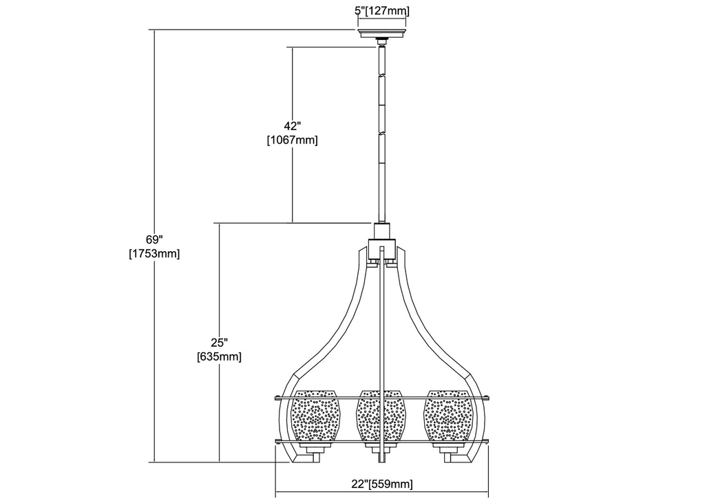 4-Light Chandelier Y4470