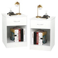 White Nightstand with Drawer M2097