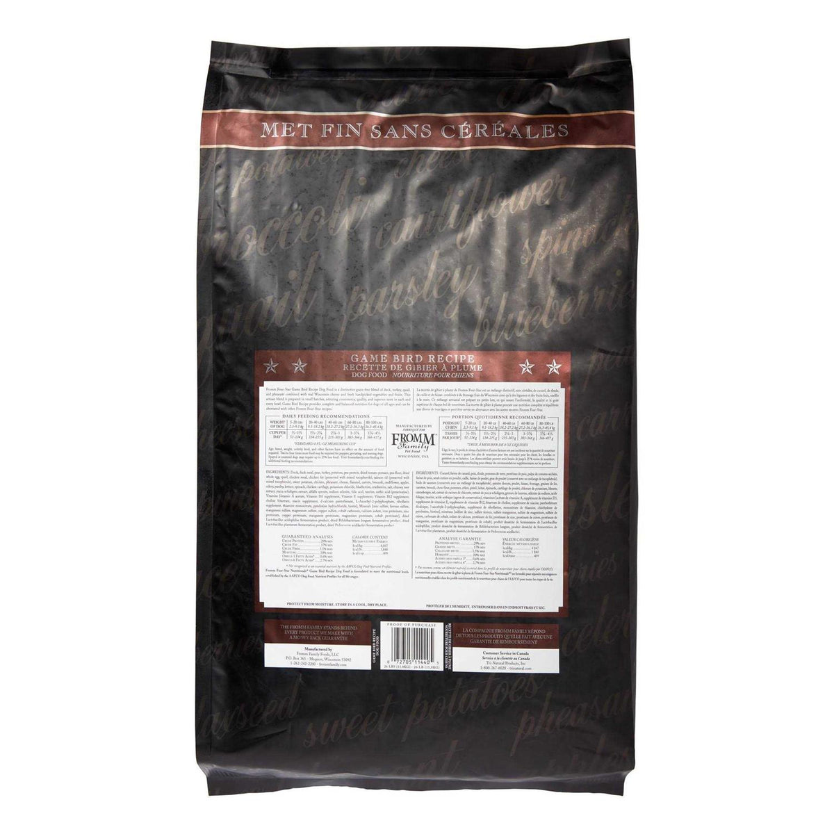Dry Dog Food Game Bird Recipe S1293
