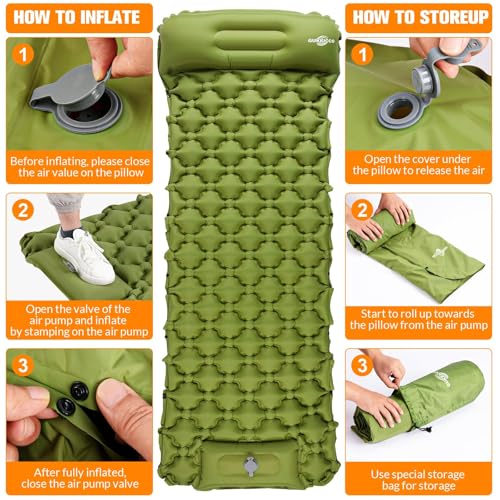 Double Self Inflating Sleeping Pad for 2 Person W51542