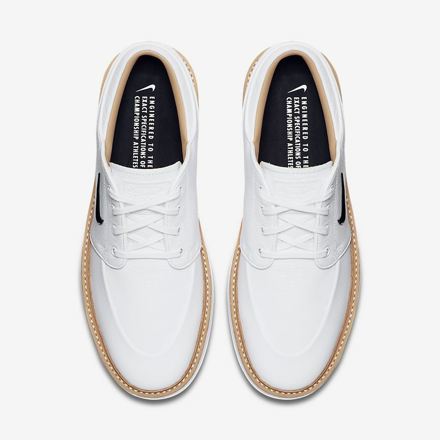 White Black Tan Gum Golf Shoes Z503