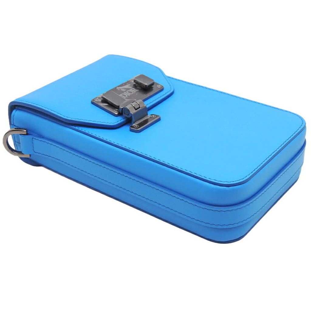 Pre-Owned Blue Leather Shoulder Bag P624691