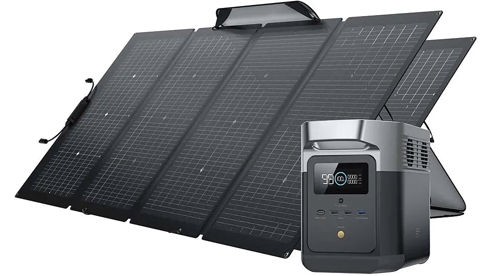 Portable Power Station and 2 x Bifacial Solar Panel Y838