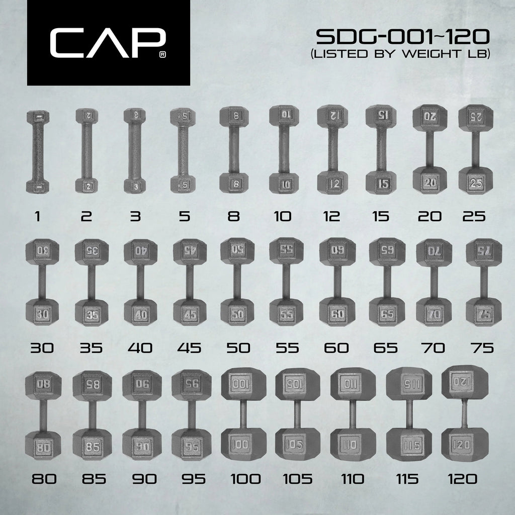 25lb Cast Iron Hex Dumbbell O69756