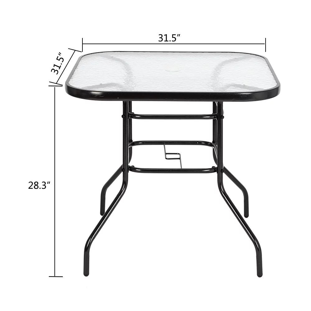 Round Glass Outdoor Dining Table D958988