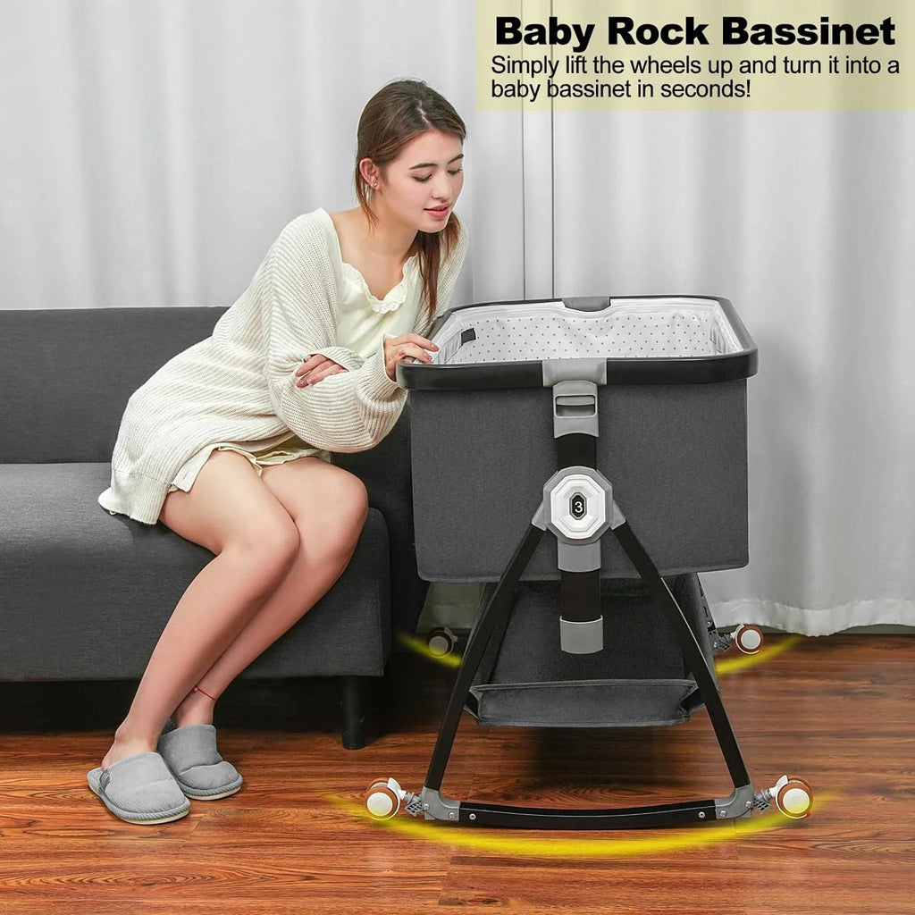 3 in 1 Bedside Bassinet with Adjustable Height A47957