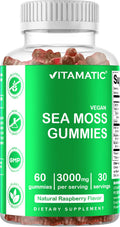 Irish Sea Moss Gummies 3000 mg 60 Vegan Gummies with Bladderwrack & Burdock Root Z5468