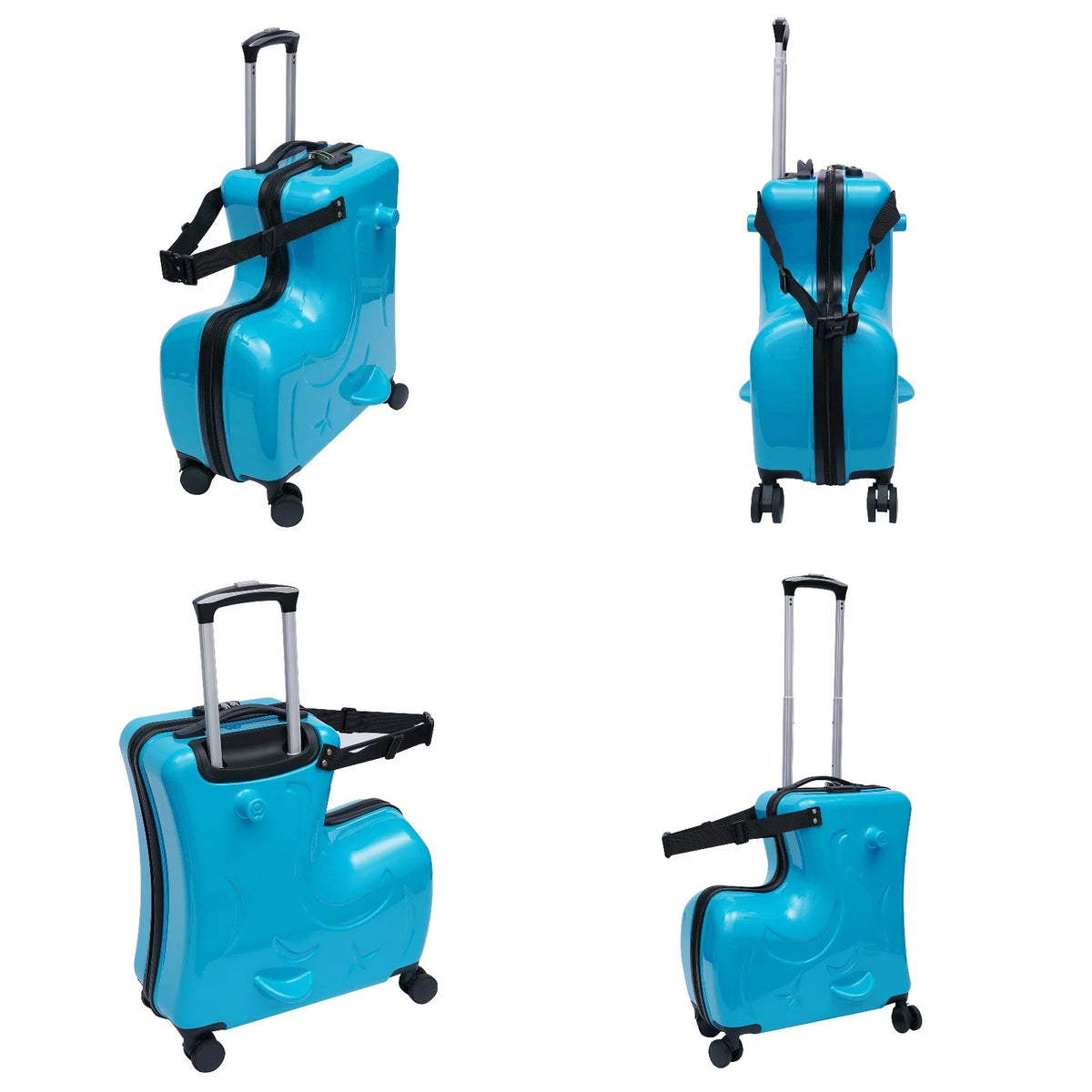 20" Kids Ride On Hard Luggage Suitcase Blue B324