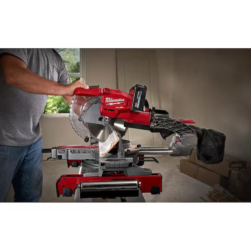 18V Cordless Dual Bevel Sliding Compound Miter Saw Kit with 8.0 Ah Batteries Y5378